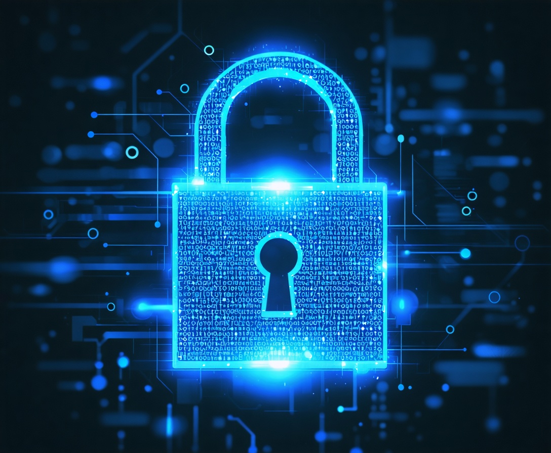 Konzept für digitale Sicherheit und Datenverschlüsselung